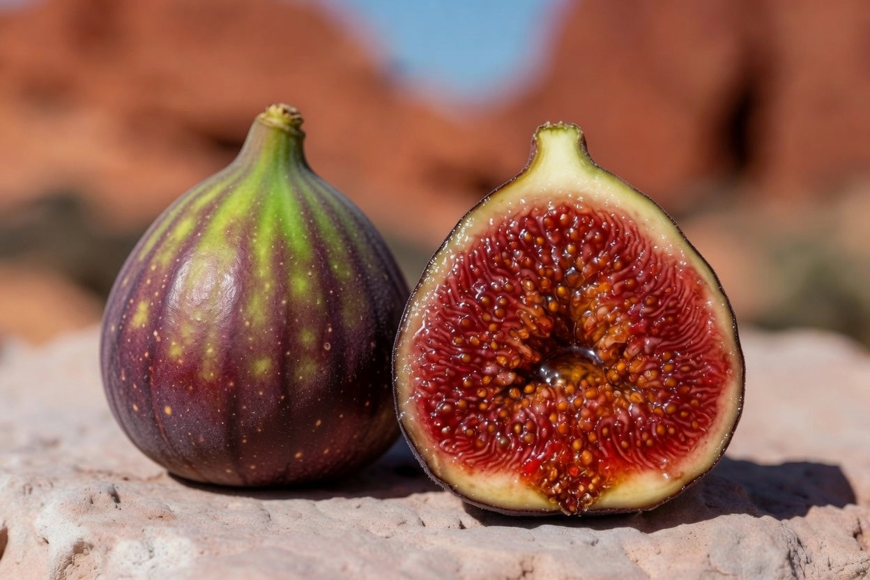 Paratjal Rimada Fig Tree – Striking Variegated Fig with Rich Berry Flavor, Desert-Adapted Starter Plant